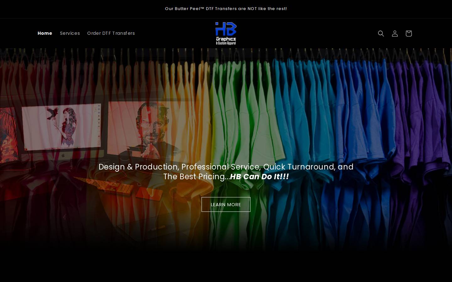 hbgraphicsonline.com homepage screenshot