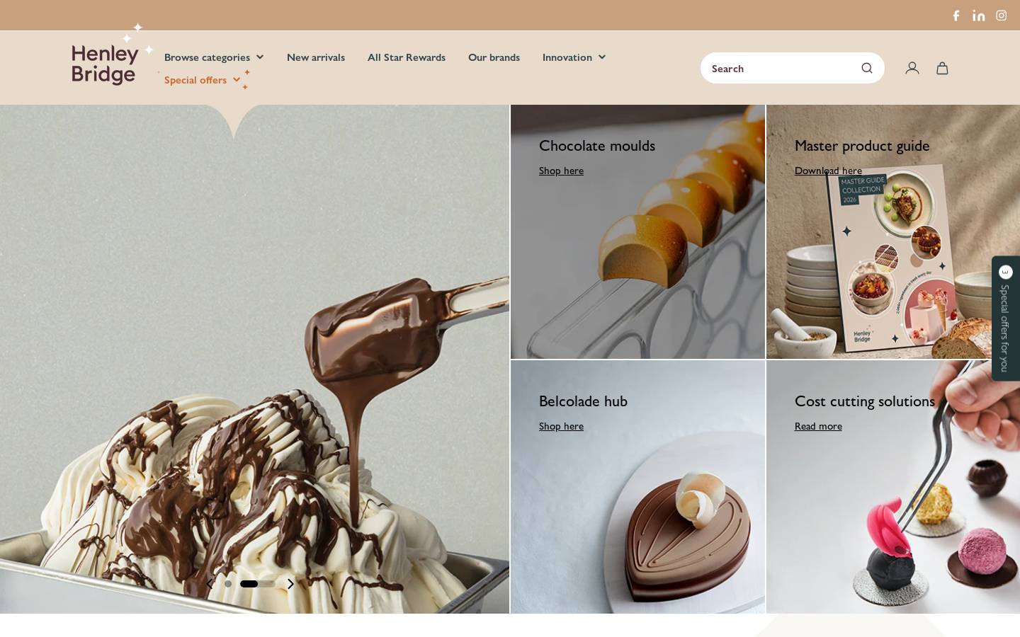 Henley Bridge Ingredients homepage screenshot
