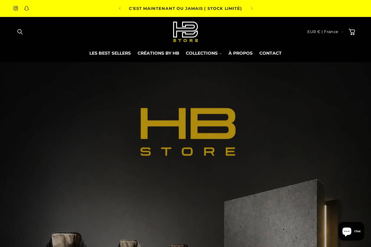 hbstore.fr homepage screenshot