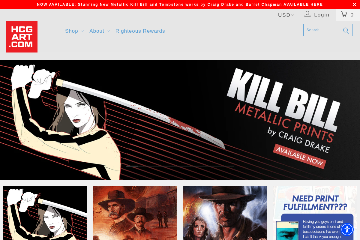 Hero Complex Gallery homepage screenshot