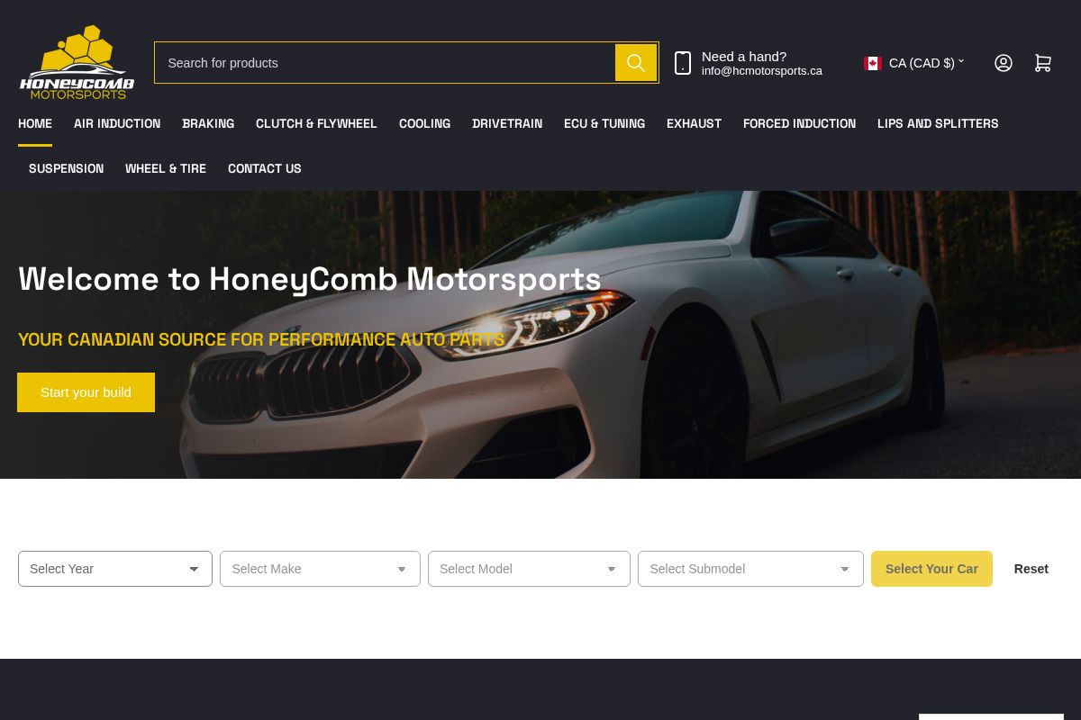 HoneyComb Motorsports Inc homepage screenshot