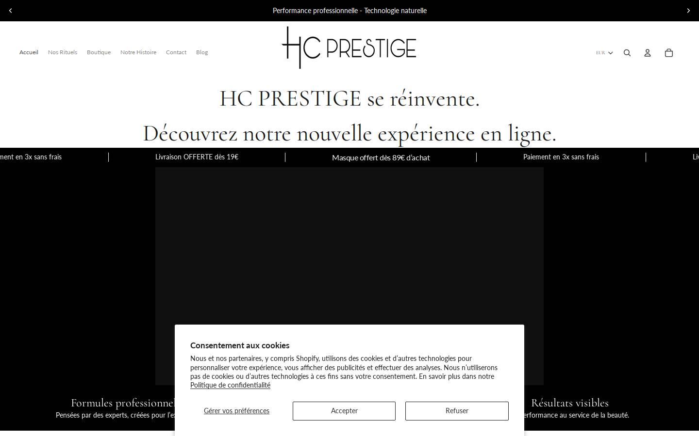 hcprestige.com homepage screenshot