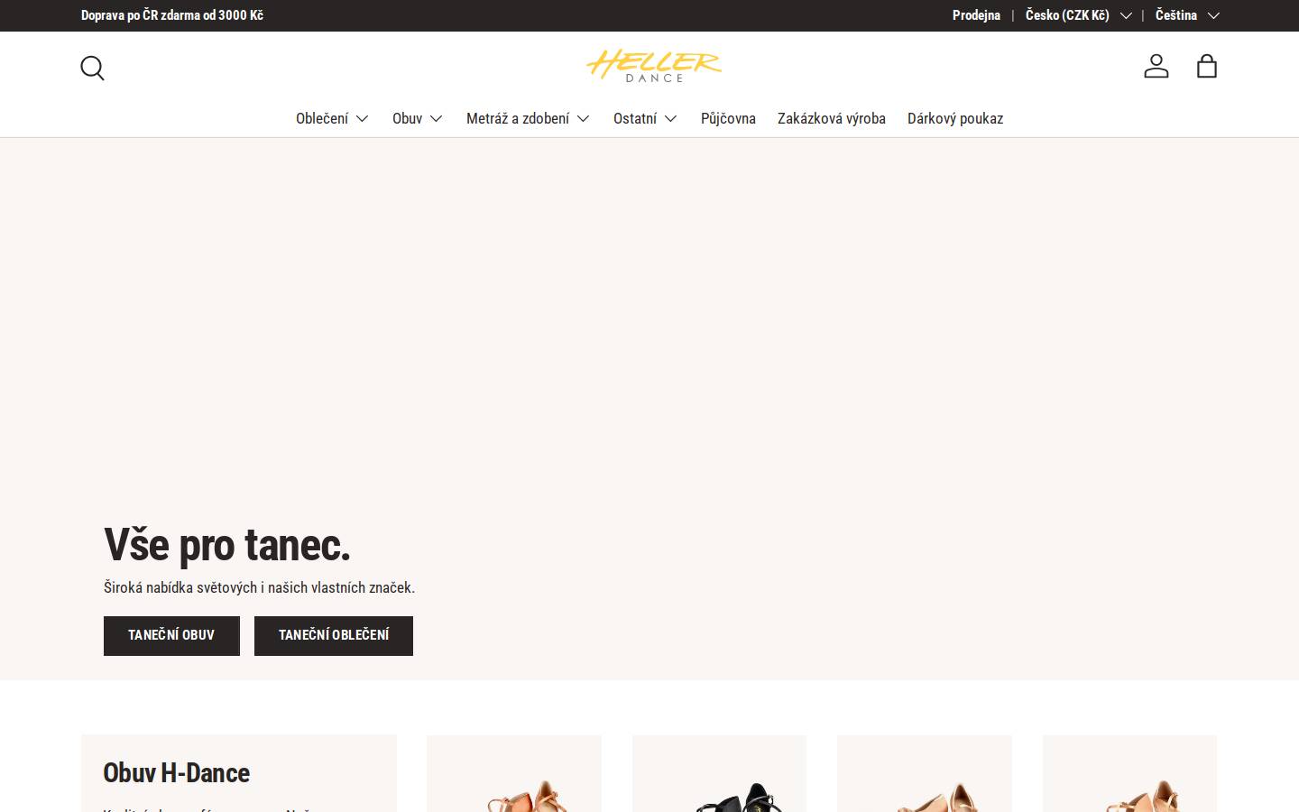 hdance.cz homepage screenshot