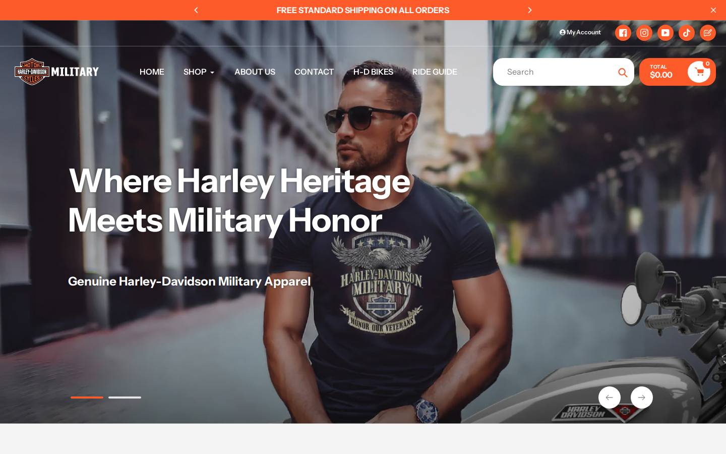hdmilitarysales.com homepage screenshot
