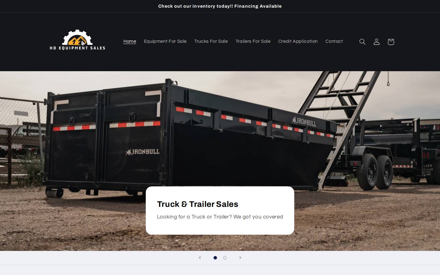 hdsales.co homepage screenshot