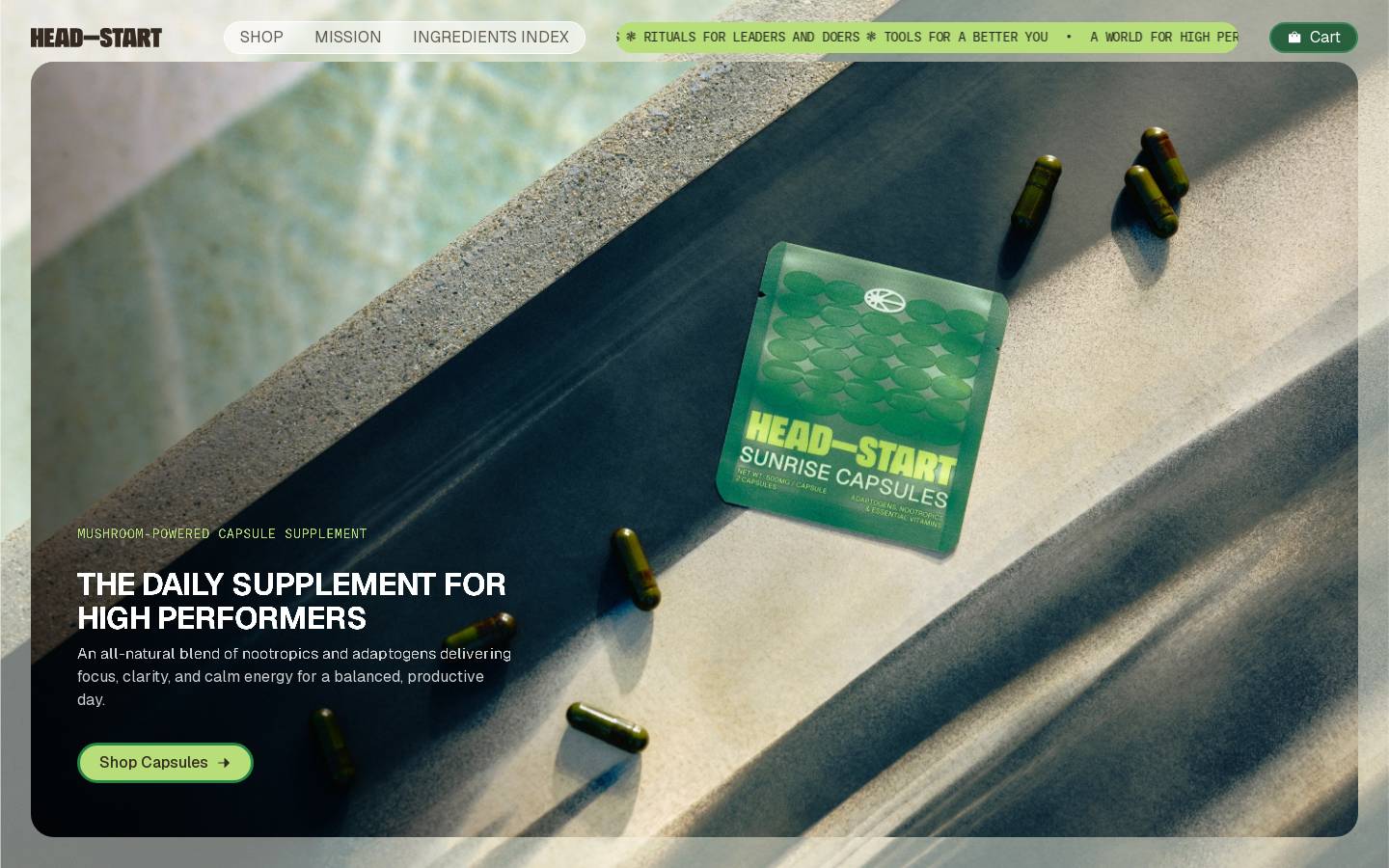 head-start.co homepage screenshot