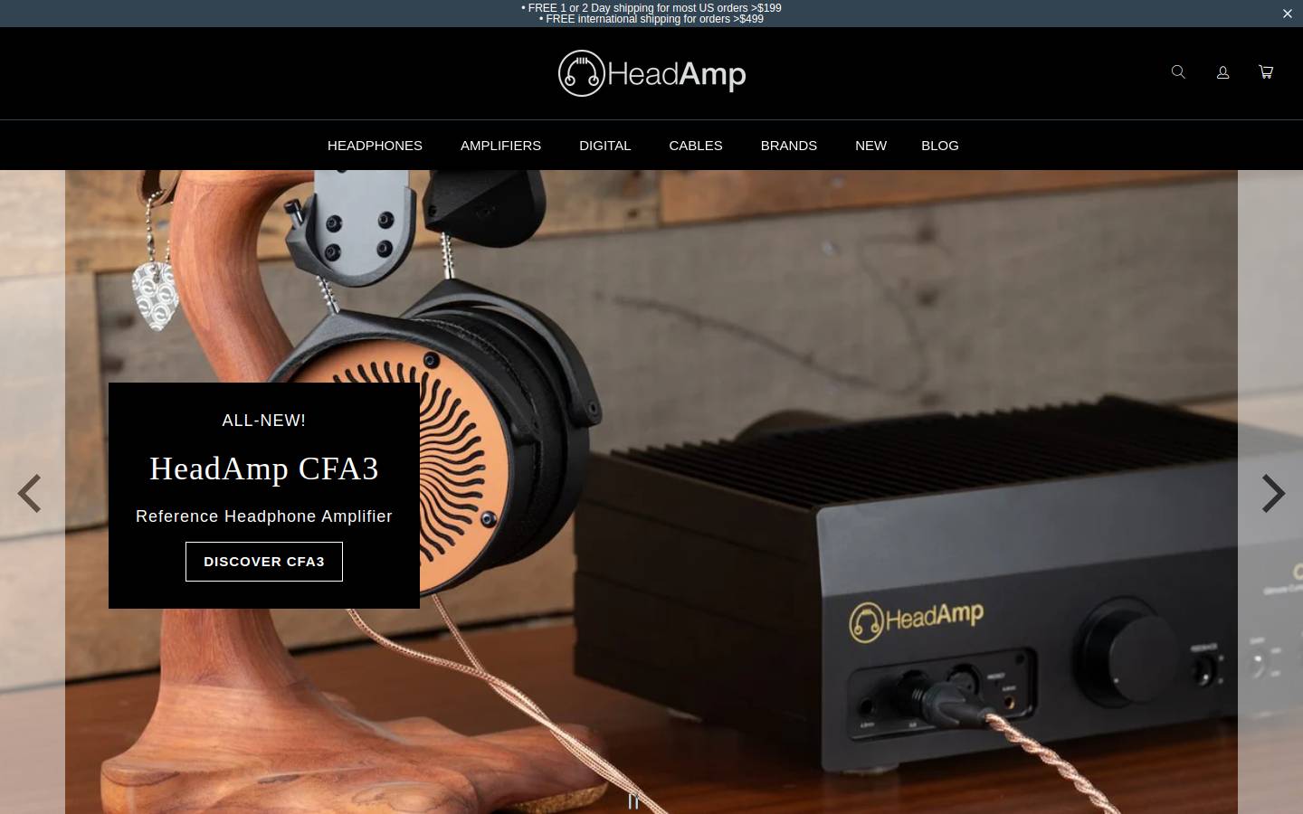 HeadAmp.com homepage screenshot