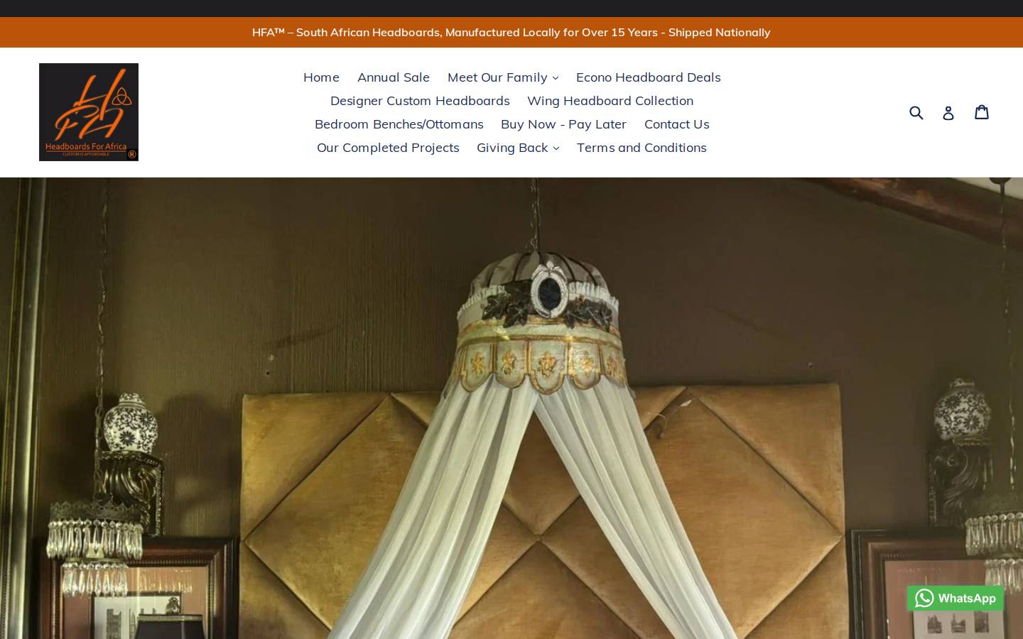 headboardsforafrica.co.za homepage screenshot