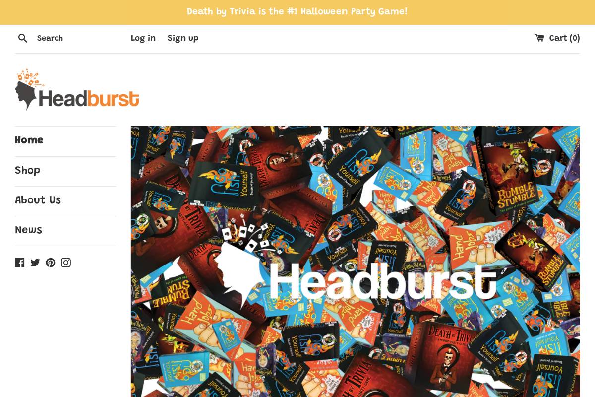 headburst.com homepage screenshot