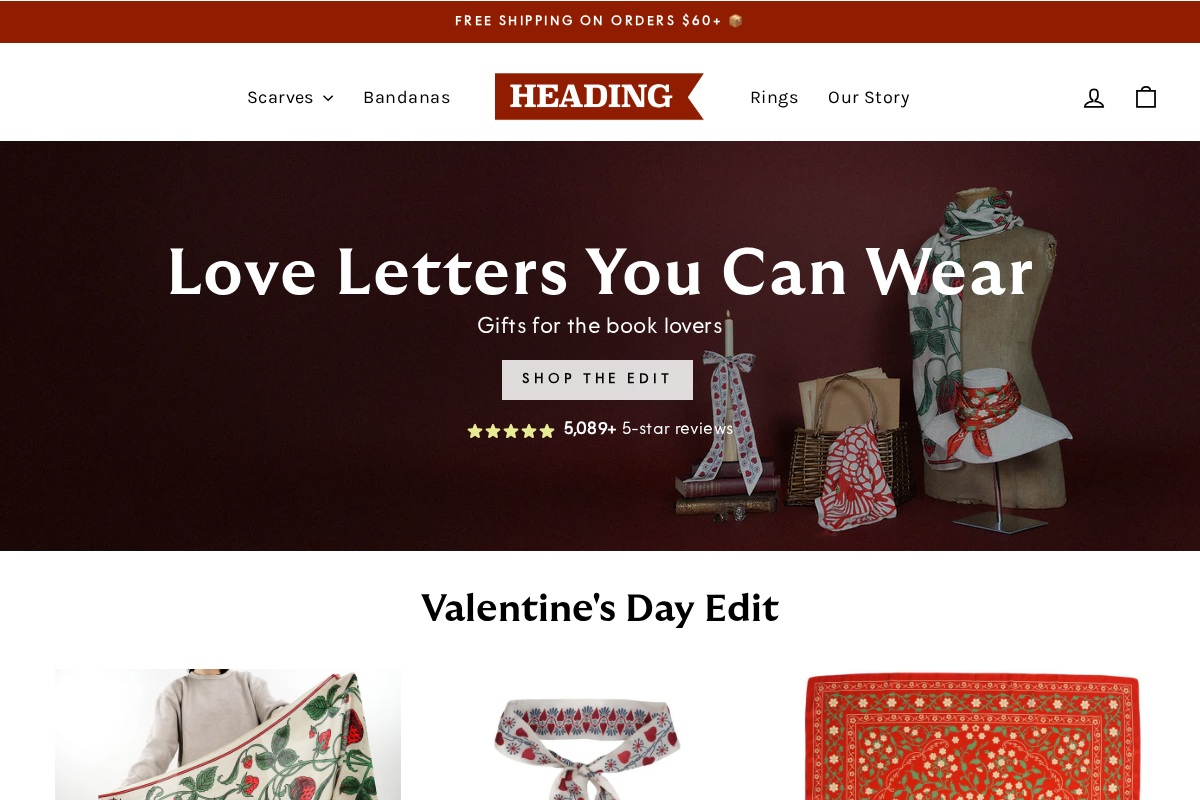 Headingprints homepage screenshot