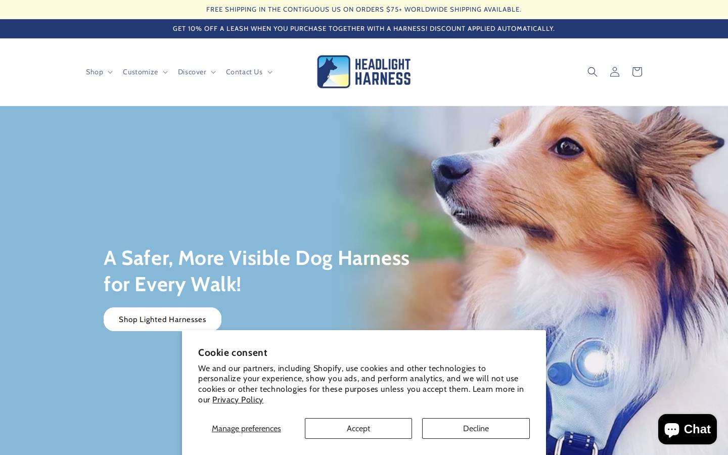 Headlight Harness homepage screenshot
