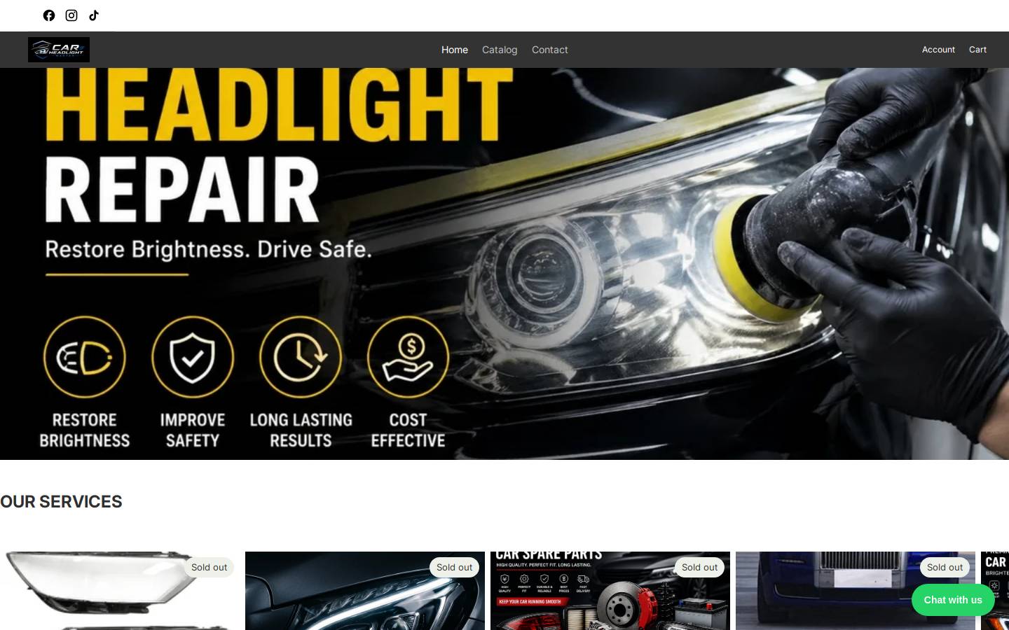 headlightmaster.com homepage screenshot
