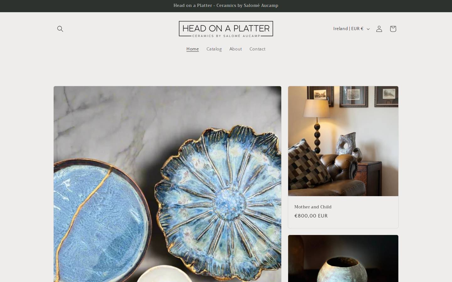 headonaplatter.design homepage screenshot
