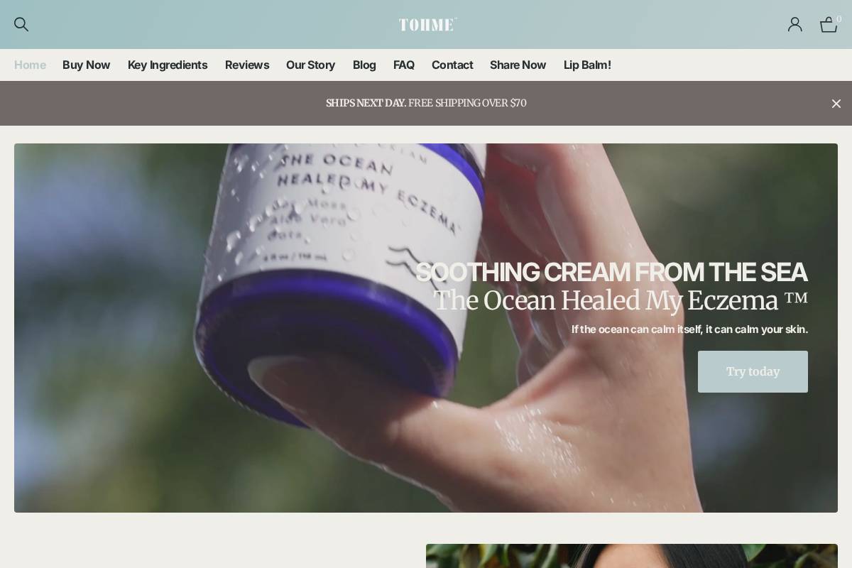 healedbytheocean.com homepage screenshot