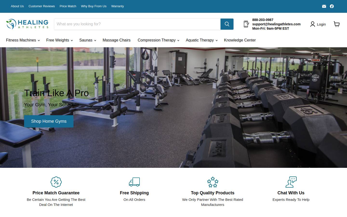 healingathletes.com homepage screenshot