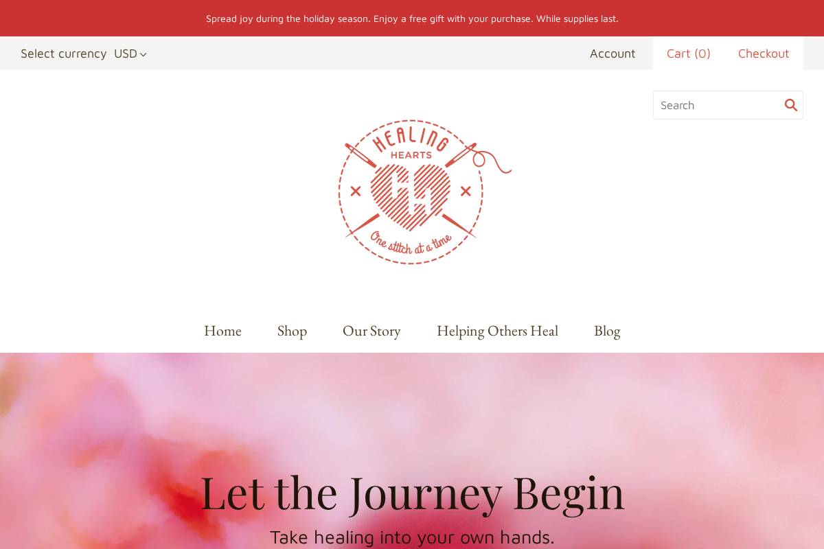 healingheartsjourney.com homepage screenshot
