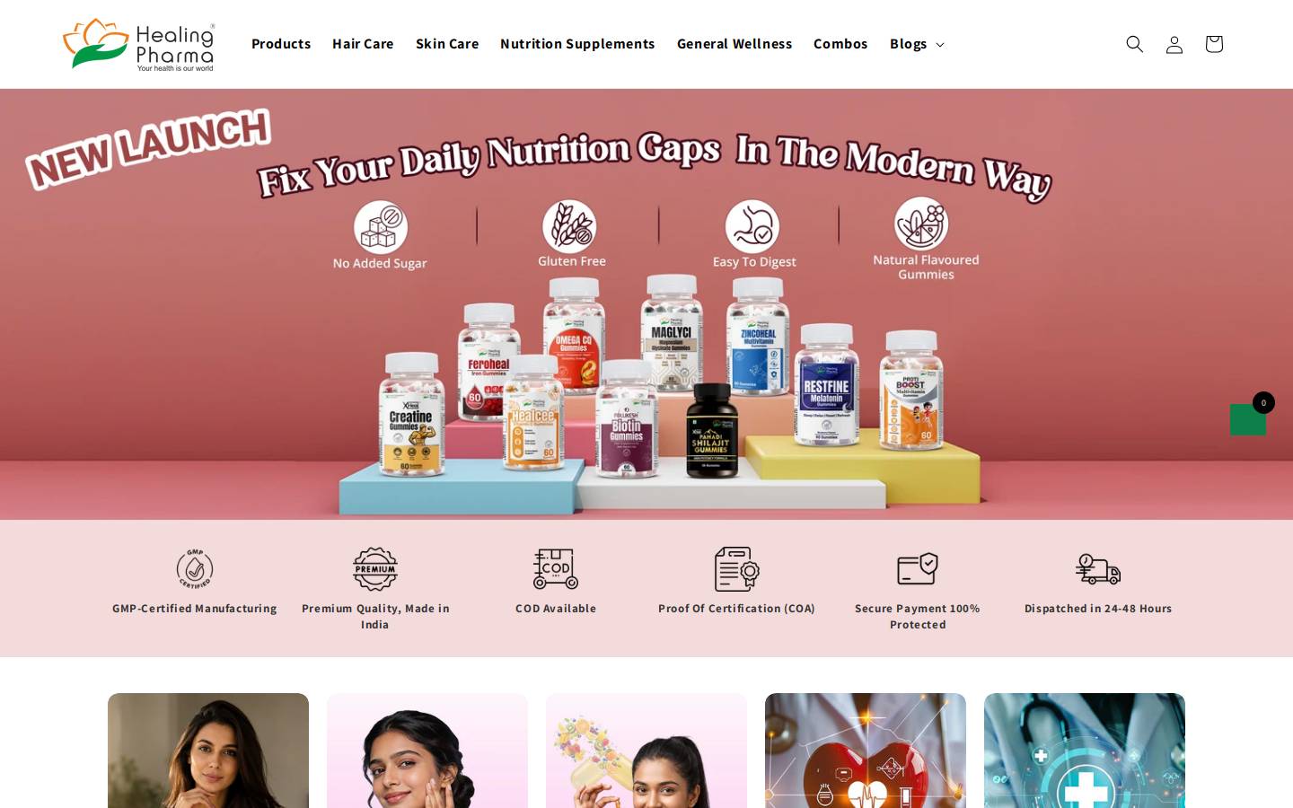 healingpharmaonline.com homepage screenshot