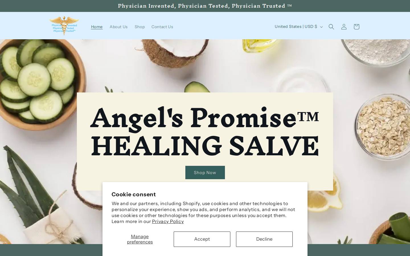healingsalve.us homepage screenshot