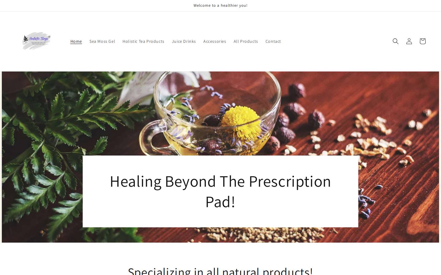 healisticthings.com homepage screenshot