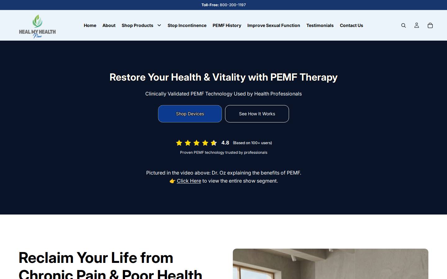 healmyhealthnow.com homepage screenshot