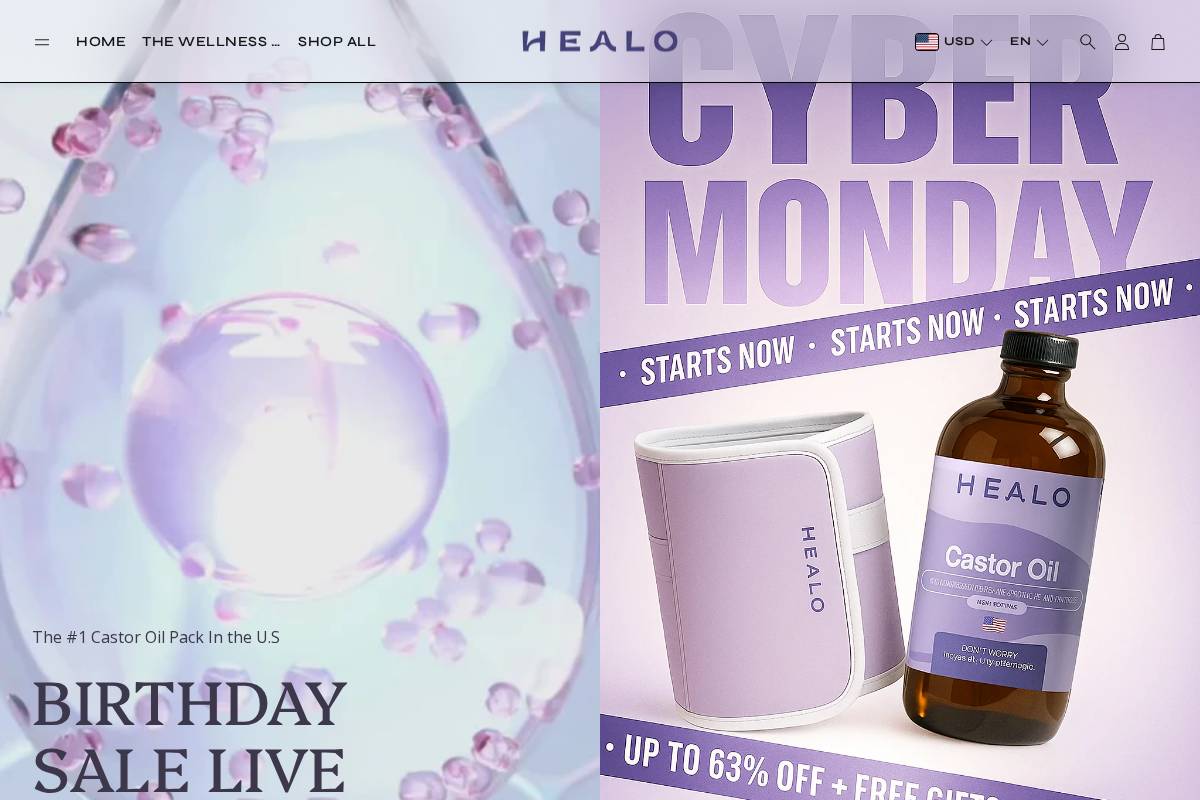 Healo homepage screenshot