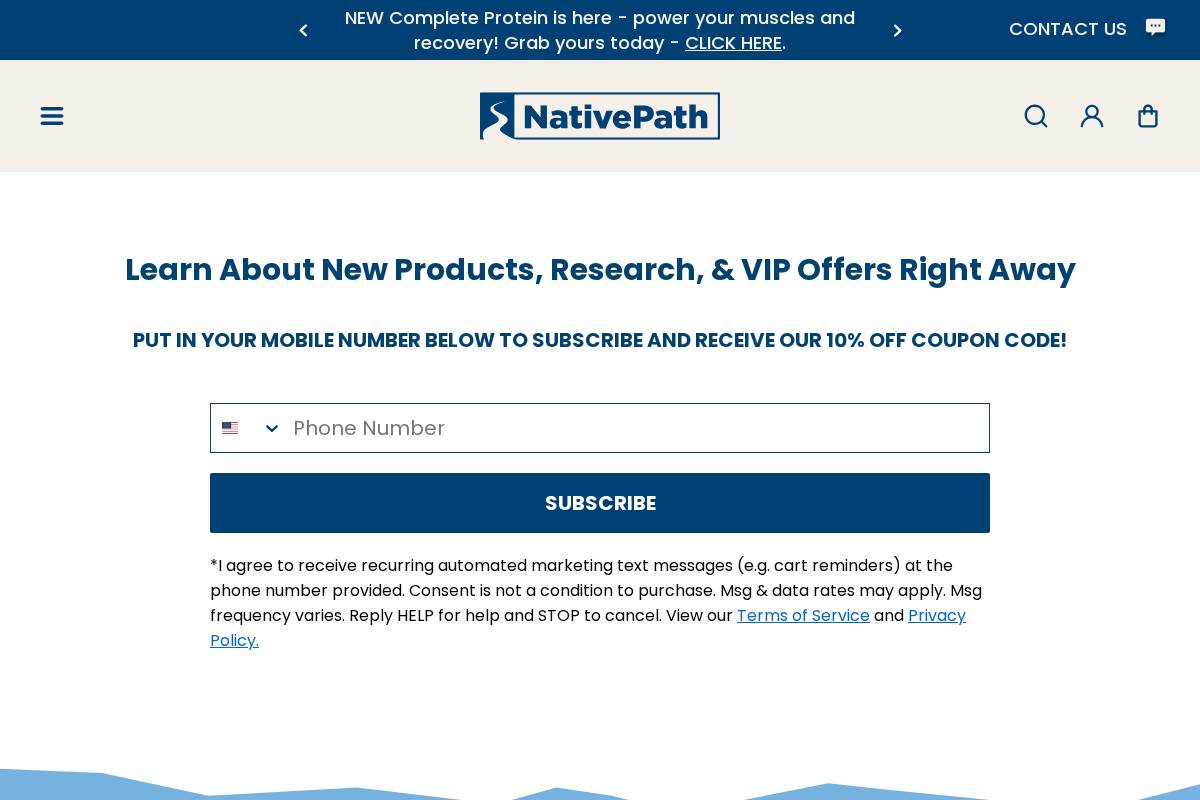 health.nativepath.com homepage screenshot