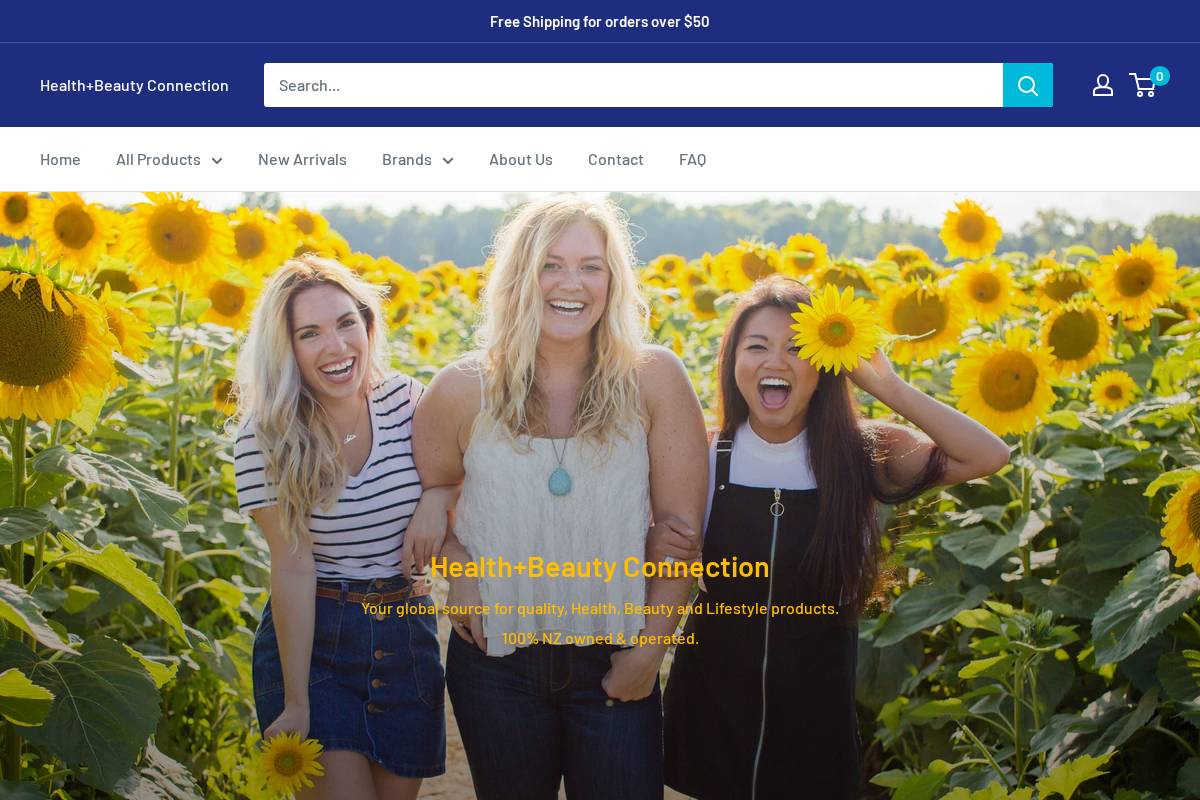 healthandbeautyconnection.co.nz homepage screenshot
