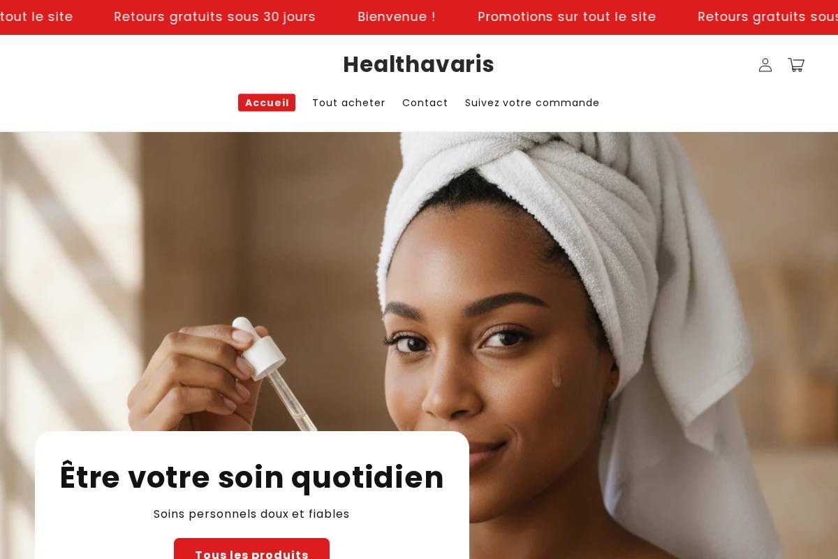 healthavaris.com homepage screenshot