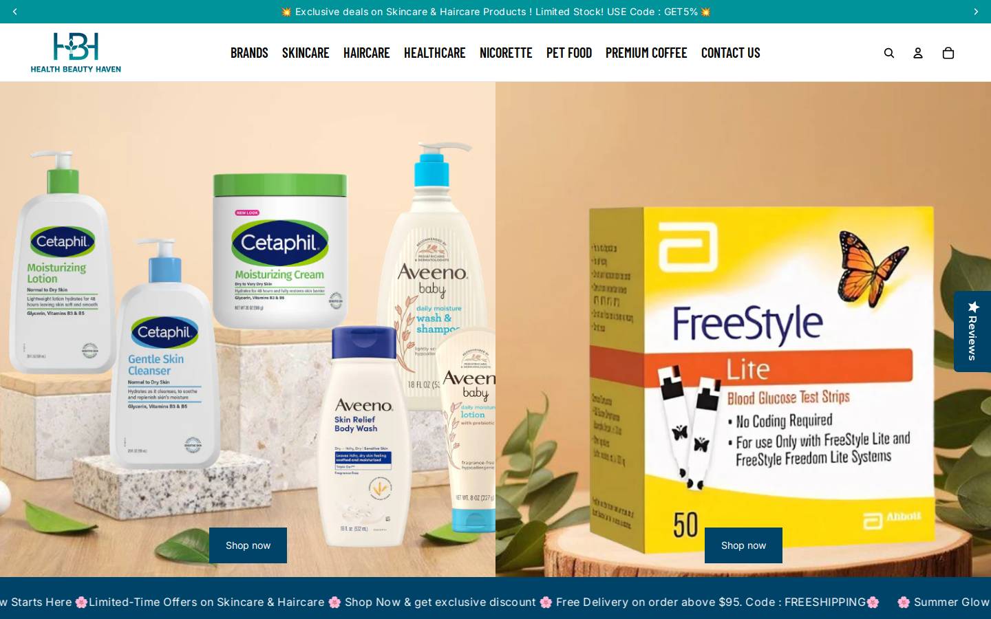 healthbeautyhaven.com homepage screenshot