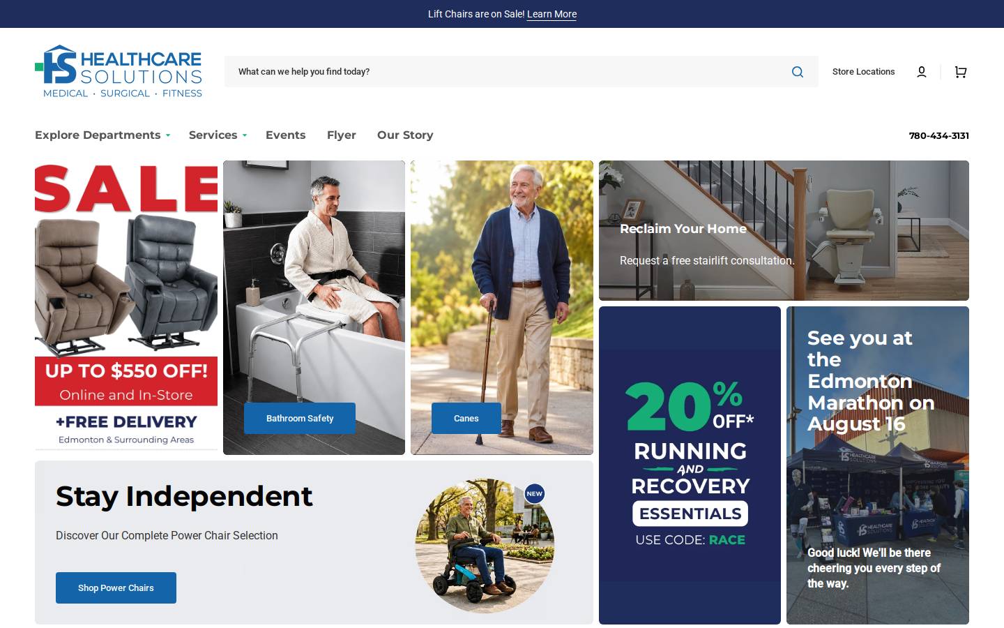 Healthcare Solutions homepage screenshot