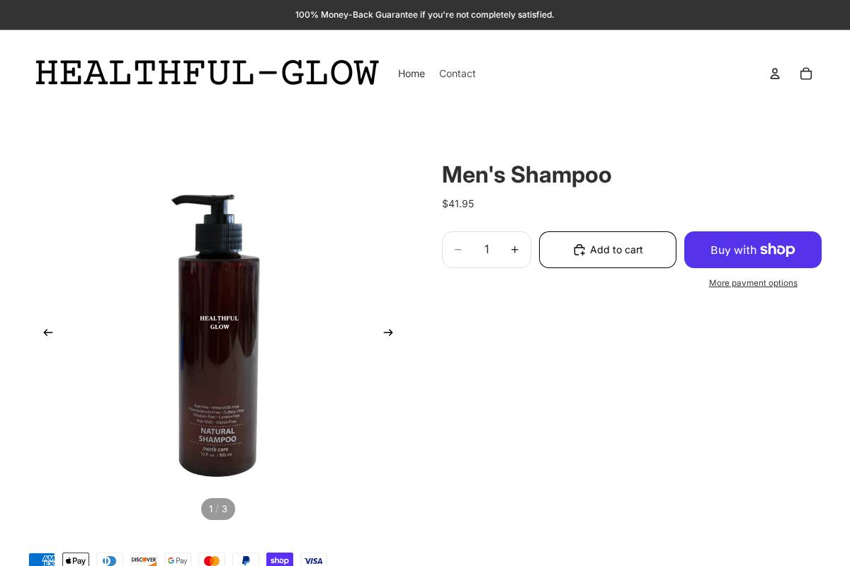 healthful-glow.com homepage screenshot