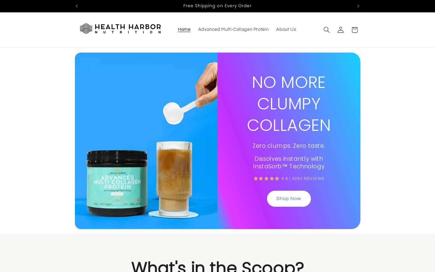 healthharbornutrition.com homepage screenshot