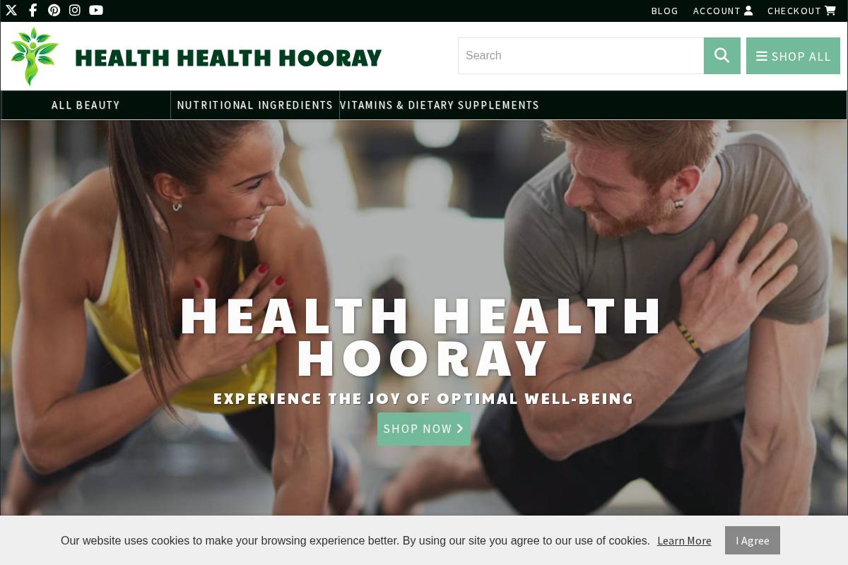 healthhealthhooray.com homepage screenshot