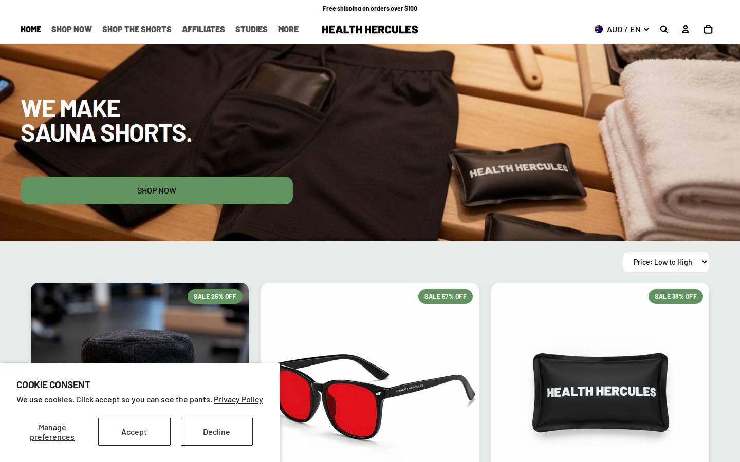 healthhercules.com homepage screenshot