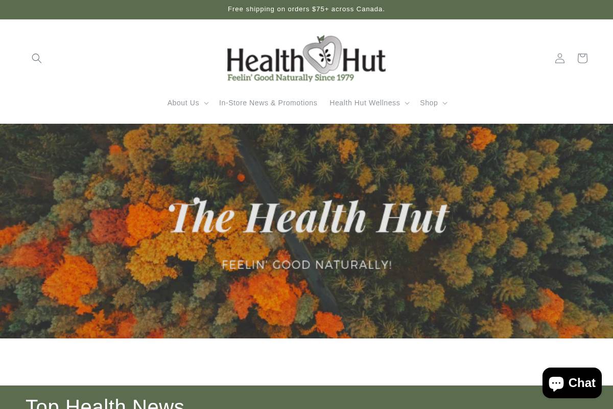 healthhut.ca homepage screenshot