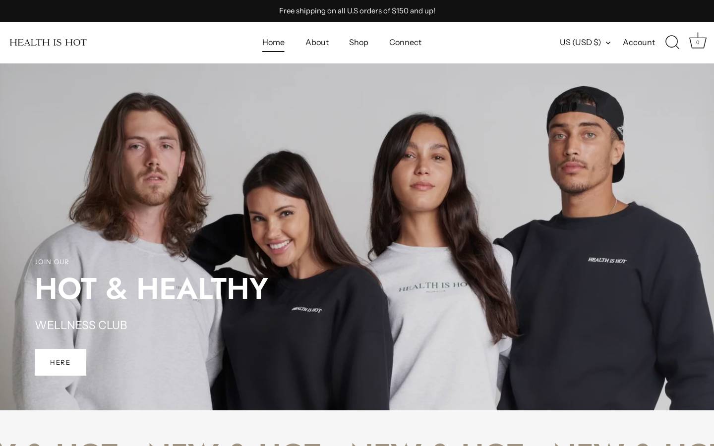healthishot.co homepage screenshot