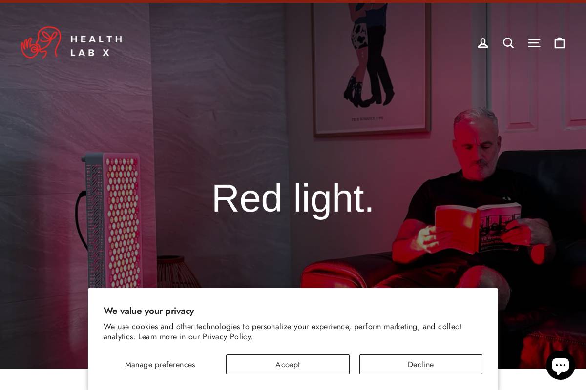 healthlabx.com homepage screenshot