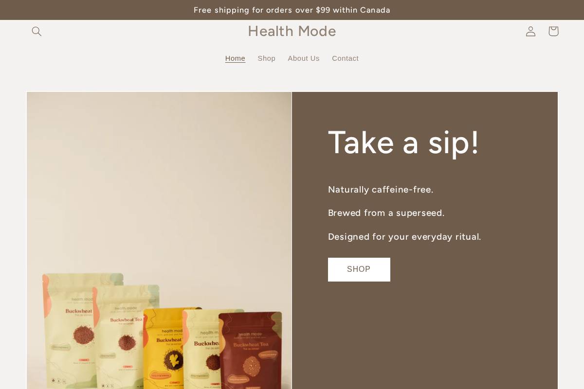 healthmode.ca homepage screenshot
