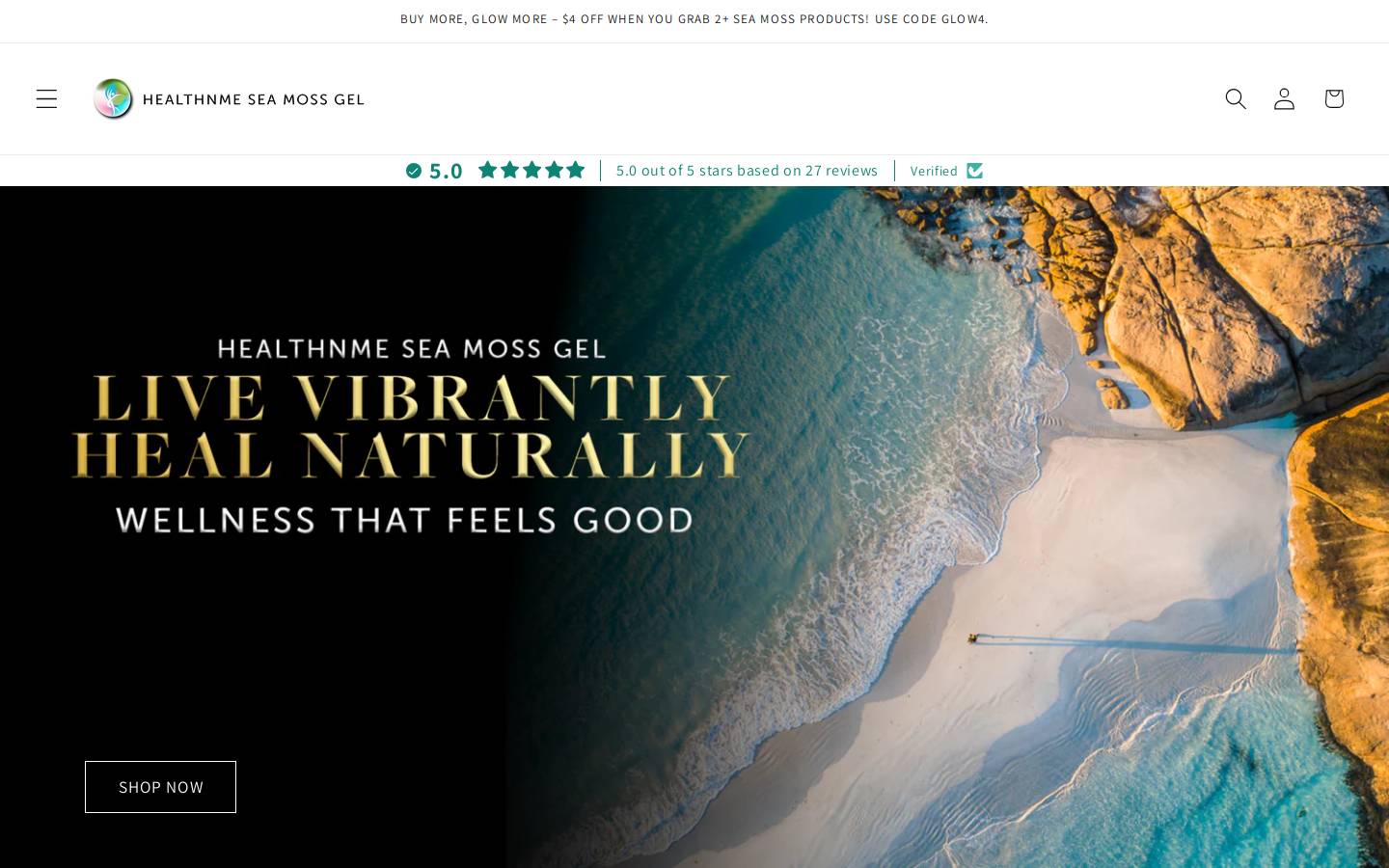 healthnme.shop homepage screenshot