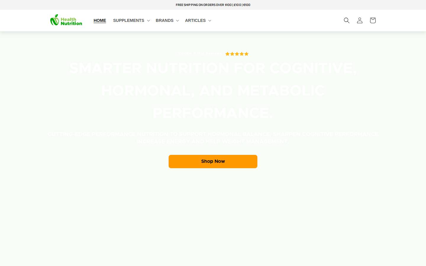 Healthnutrition homepage screenshot