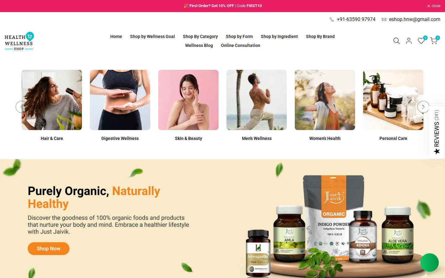 Healthnwellness homepage screenshot