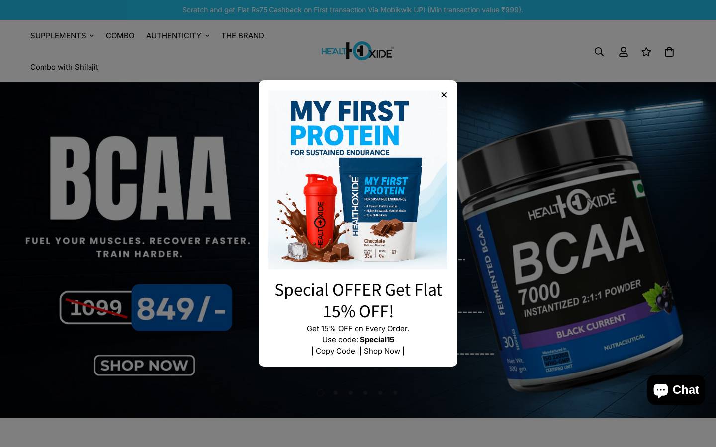 healthoxide.com homepage screenshot