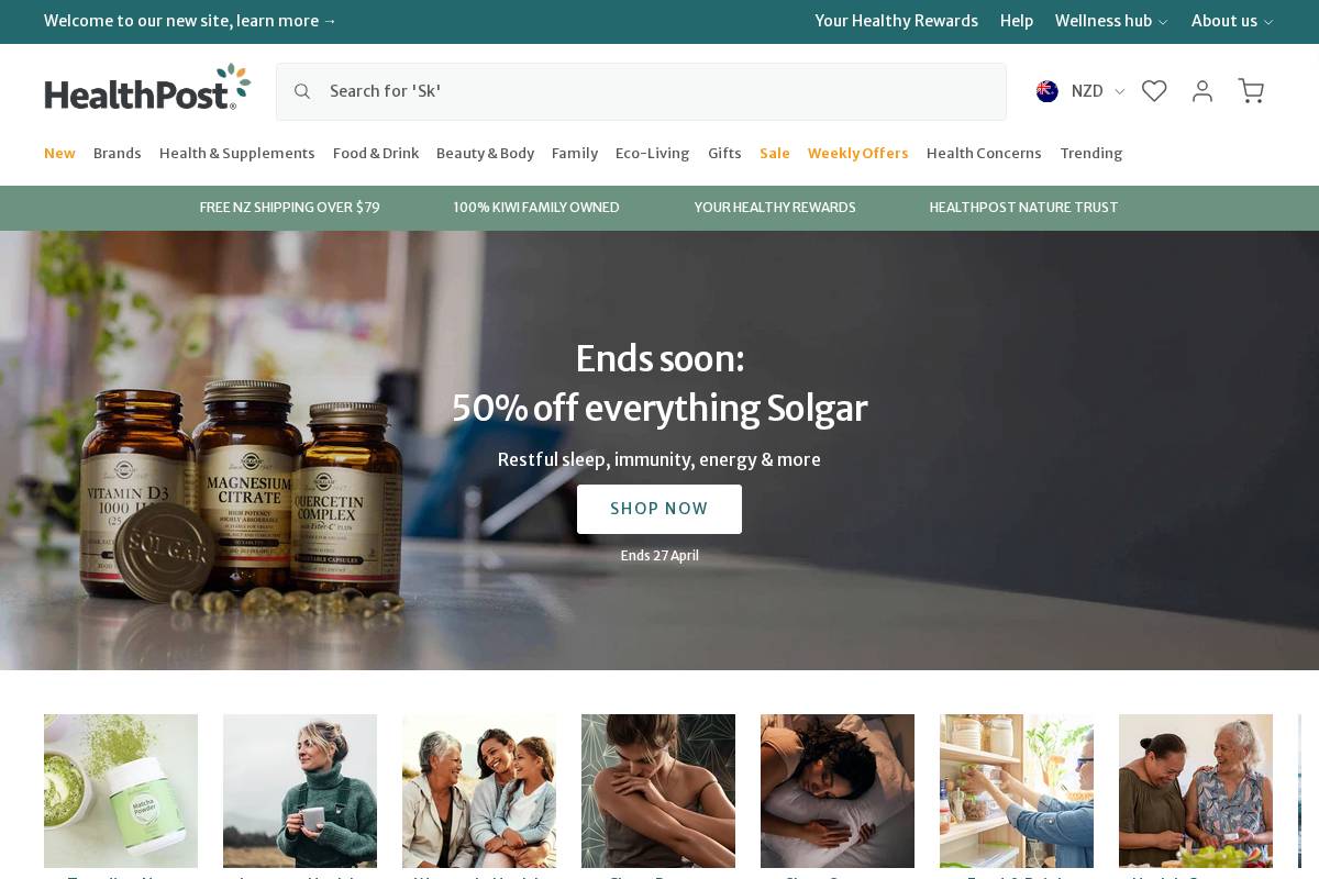 HealthPost homepage screenshot