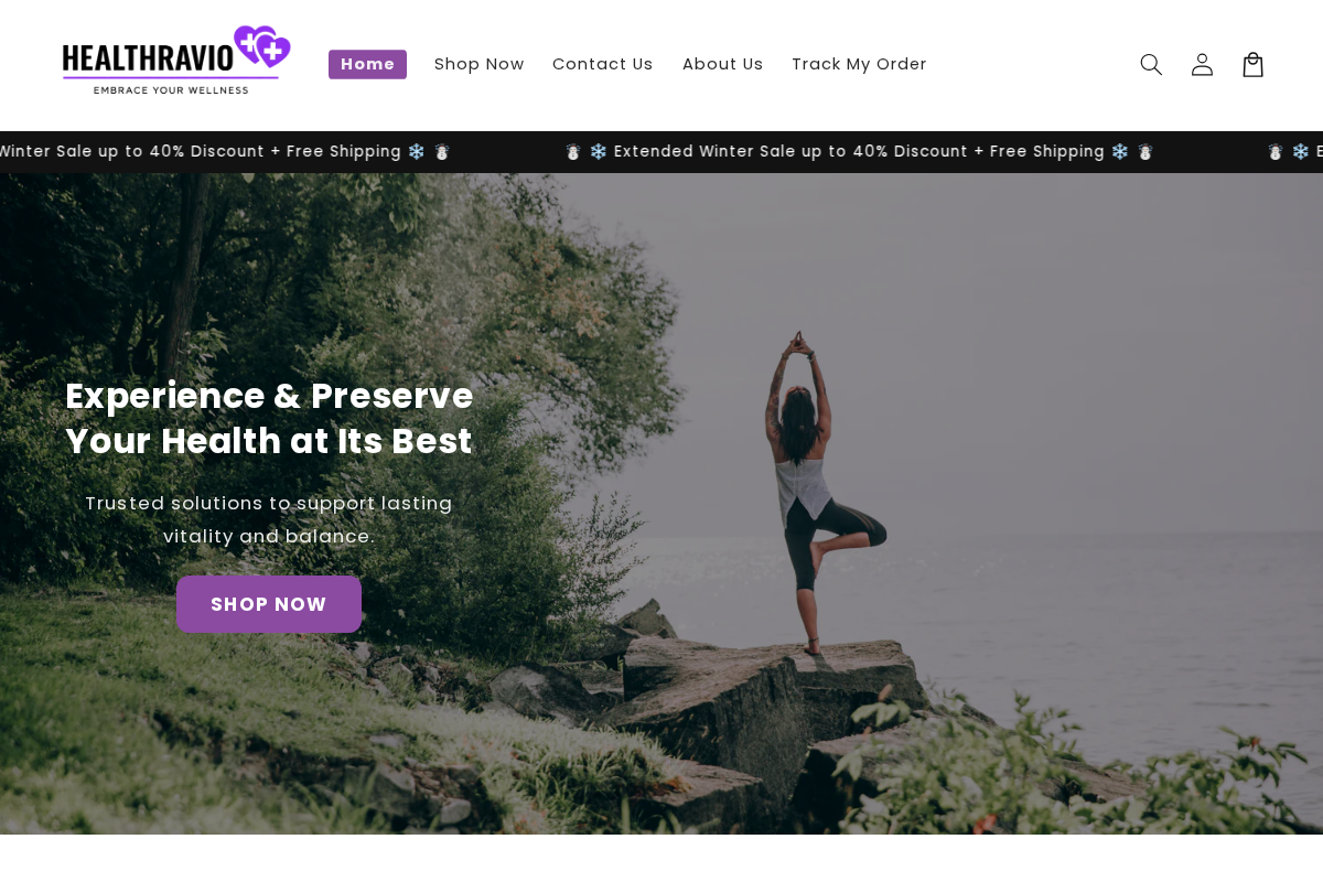 Healthravio homepage screenshot