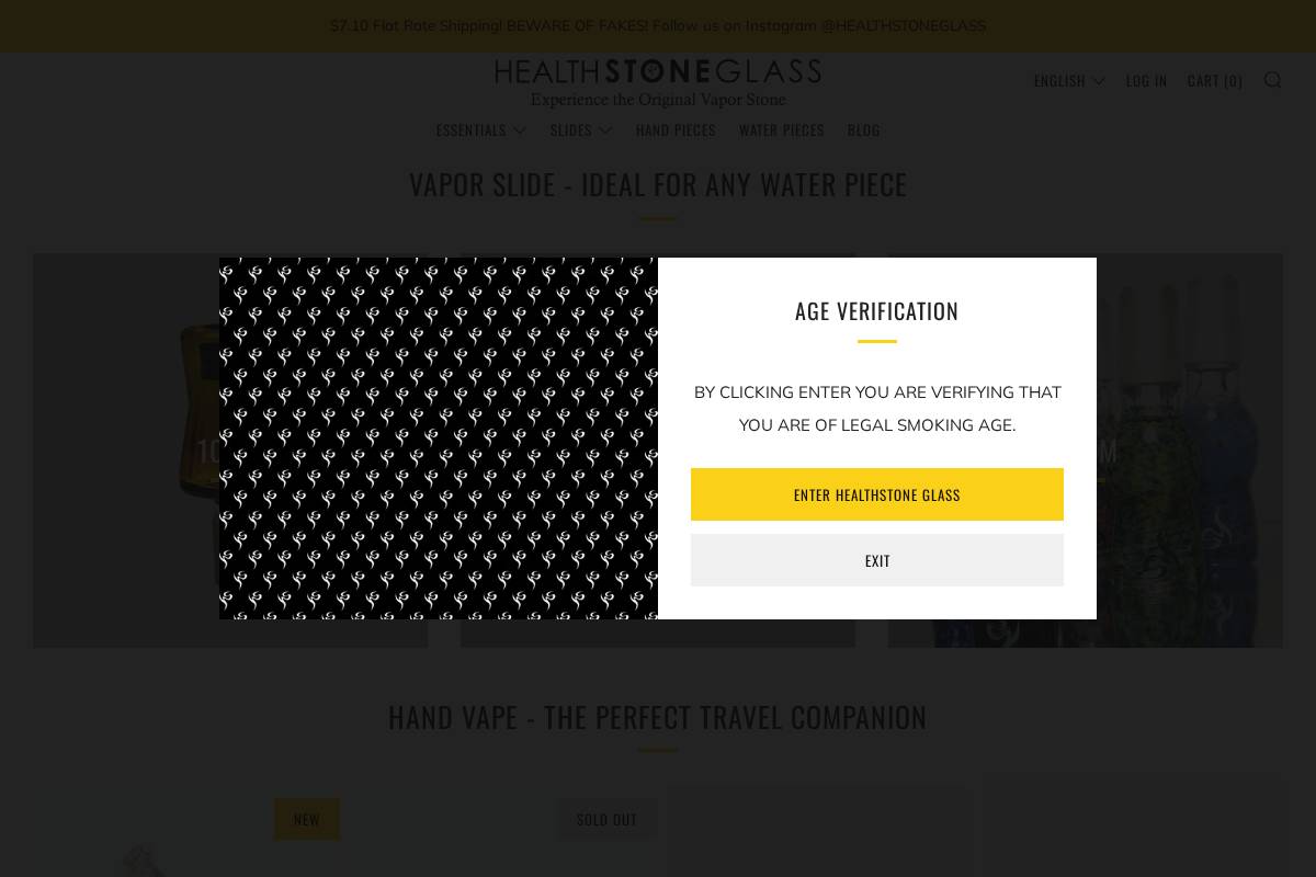 healthstoneglass.com homepage screenshot