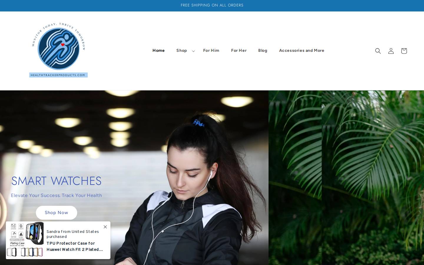 healthtrackerproducts.com homepage screenshot