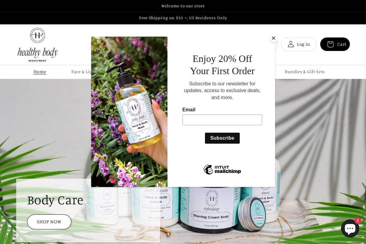 healthybodyinvestment.com homepage screenshot