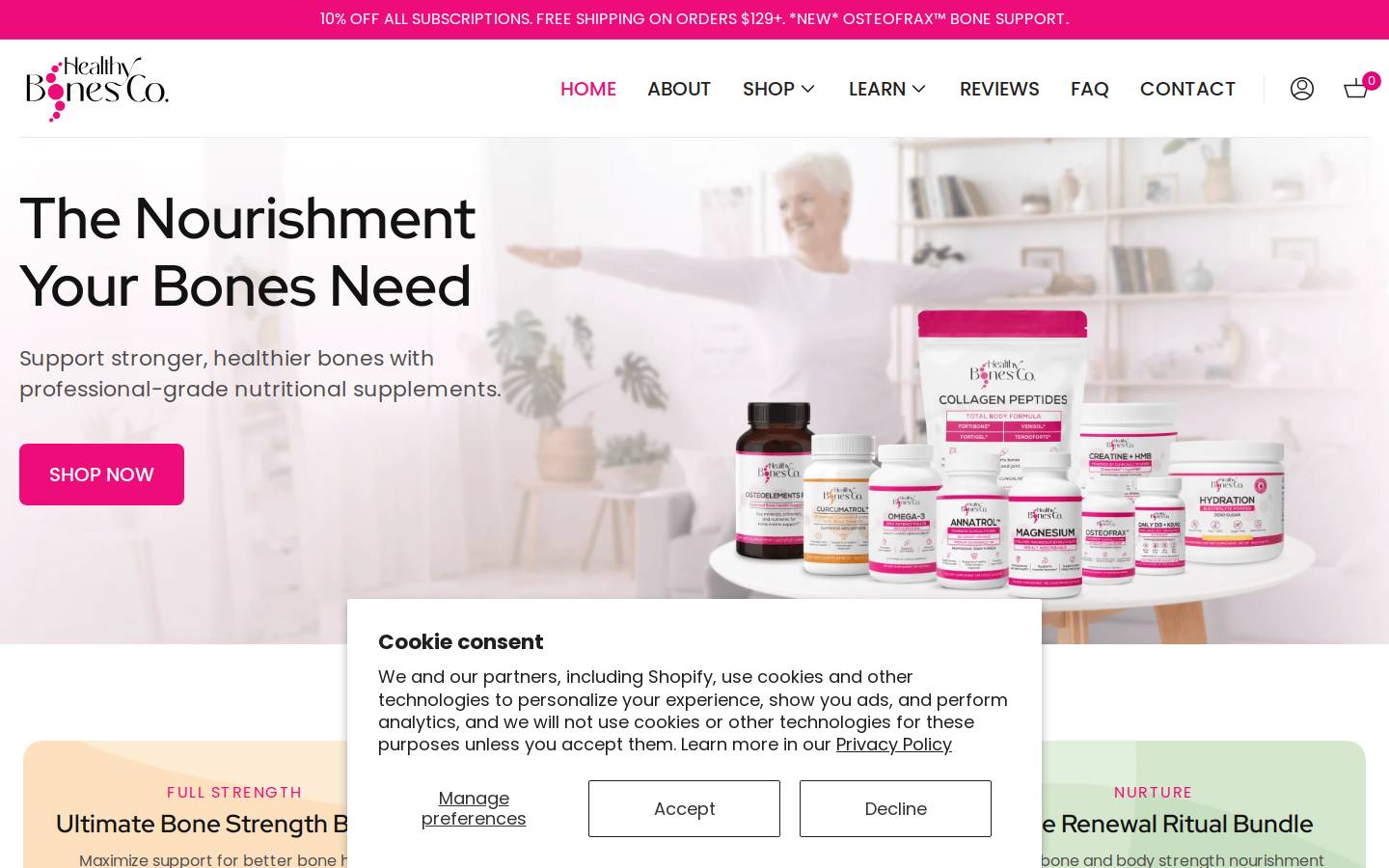 healthybonesco.com homepage screenshot