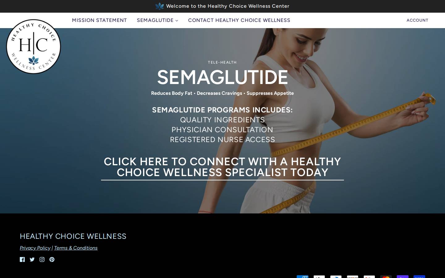 healthychoicewellness.com homepage screenshot