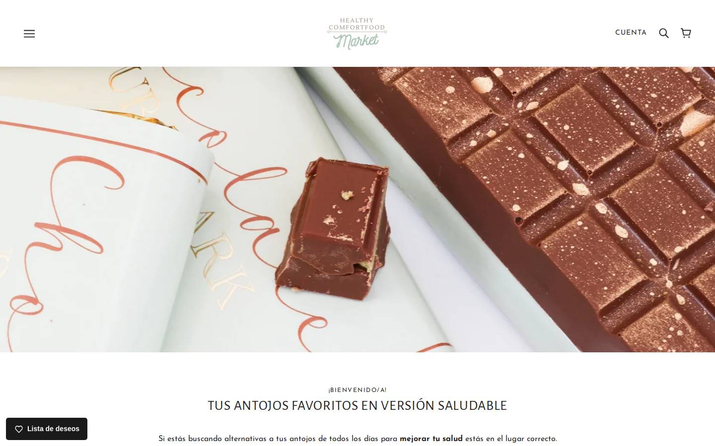 healthycomfortfood.mx homepage screenshot